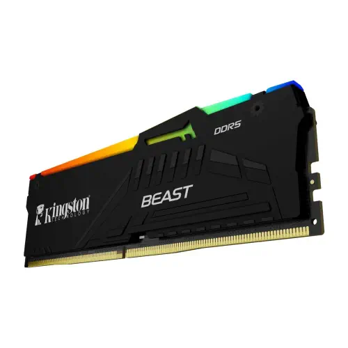 Kingston Beast KF560C36BBEA-8TR RGB 8GB (1x8) DDR5 6000Mhz CL36 Siyah Gaming RAM (Bellek)