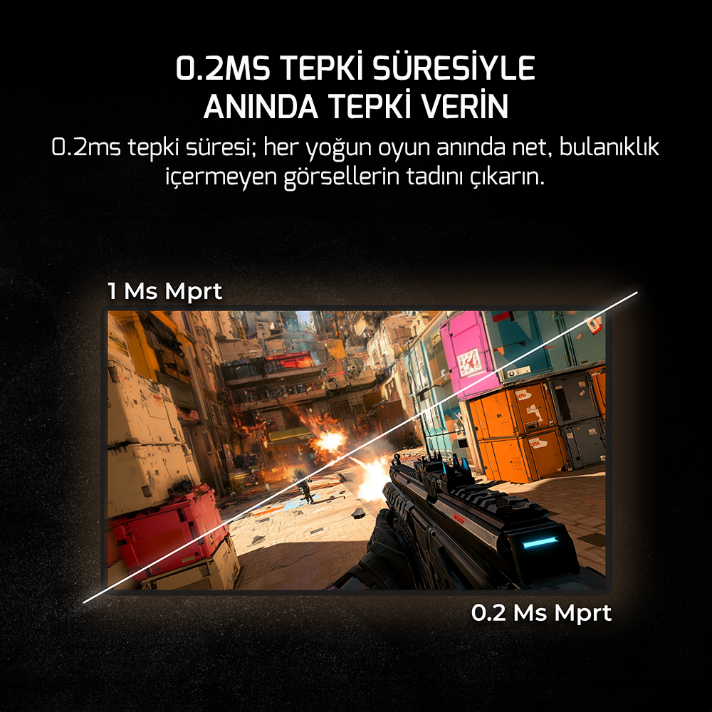 GamePower 24″ Lucid S20 540Hz 0.2MS Flat E-Sports Fast TN Pivot Rgb Gaming Monitör (Sıfır Ölü Piksel Garantili)