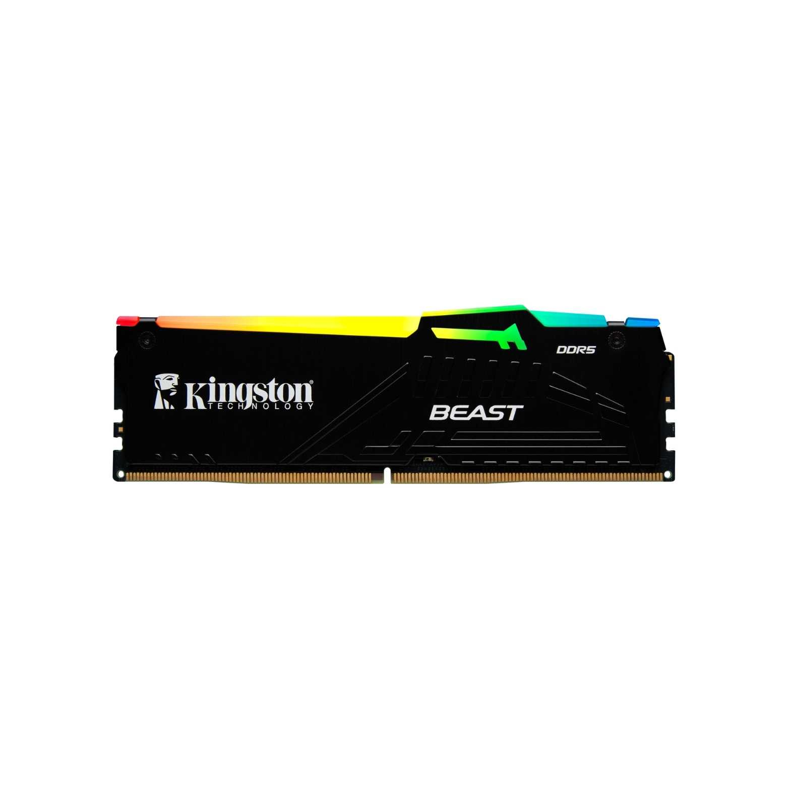 Kingston Beast RGB KF560C36BBEAK2-16TR 16GB (2x8) DDR5 6000Mhz CL36 Siyah Gaming RAM (Bellek)