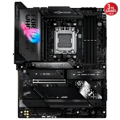 Asus ROG STRIX X870E-E GAMING WIFI AMD X870E Soket AM5 DDR5 8400+(OC)MHz ATX Gaming (Oyuncu) Anakart