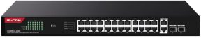 Ip-Com G1128-24-410W 24 Port Gigabit 2XGB RJ45/SFP Uplink 370W PoE Rackmount Switch