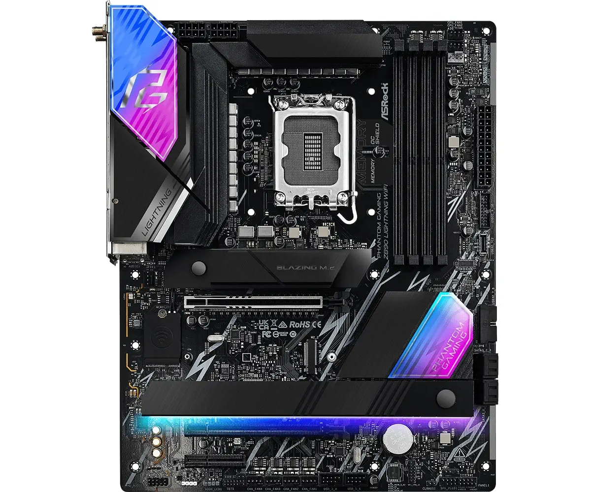 Asrock Z890 Lightning WiFi Intel LGA1851 Z890 DDR5 9066+MHz(OC) ATX Gaming (Oyuncu) Anakart