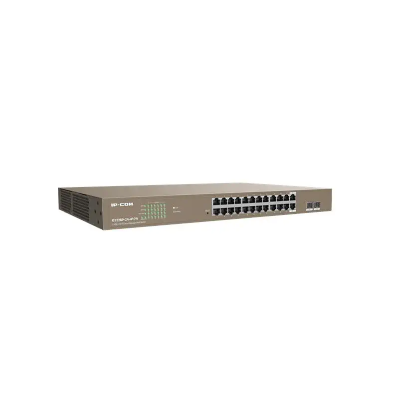 Ip-Com G3326P-24-410W 24 Port Gigabit  2X1GB SFP (Combo) Uplink L2 Yönetilebilir 370W PoE Switch