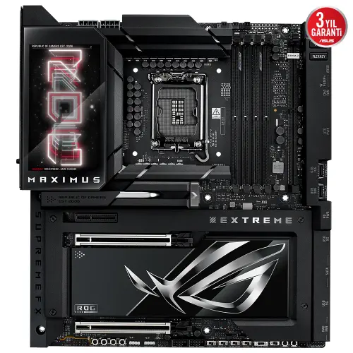 ASUS ROG MAXIMUS Z890 EXTREME Intel LGA1851 Z890 DDR5 8800+MHz(OC) E-ATX Gaming (Oyuncu) Anakart