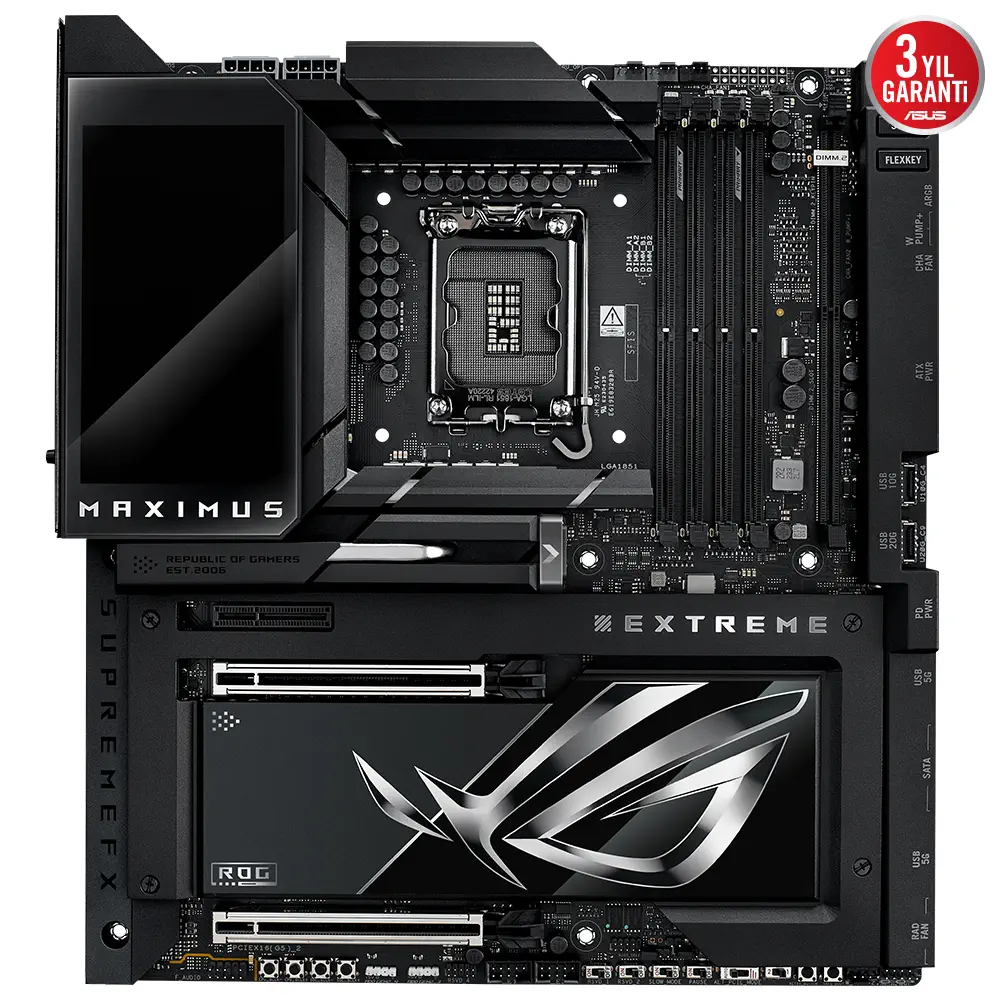 ASUS ROG MAXIMUS Z890 EXTREME Intel LGA1851 Z890 DDR5 8800+MHz(OC) E-ATX Gaming (Oyuncu) Anakart