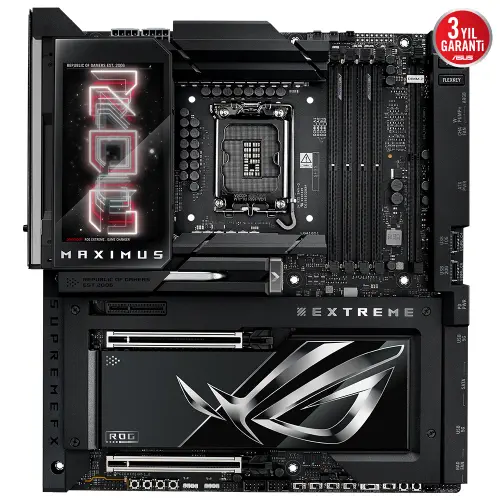 ASUS ROG MAXIMUS Z890 EXTREME Intel LGA1851 Z890 DDR5 8800+MHz(OC) E-ATX Gaming (Oyuncu) Anakart