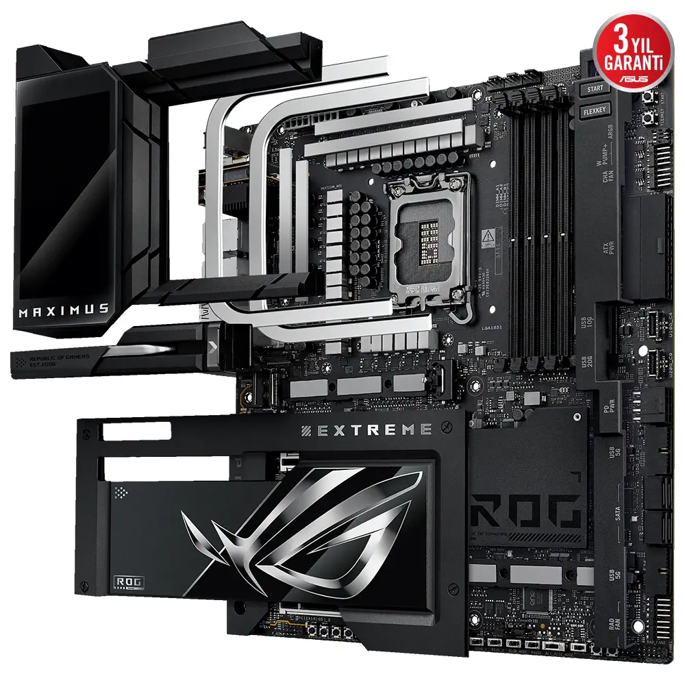 ASUS ROG MAXIMUS Z890 EXTREME Intel LGA1851 Z890 DDR5 8800+MHz(OC) E-ATX Gaming (Oyuncu) Anakart