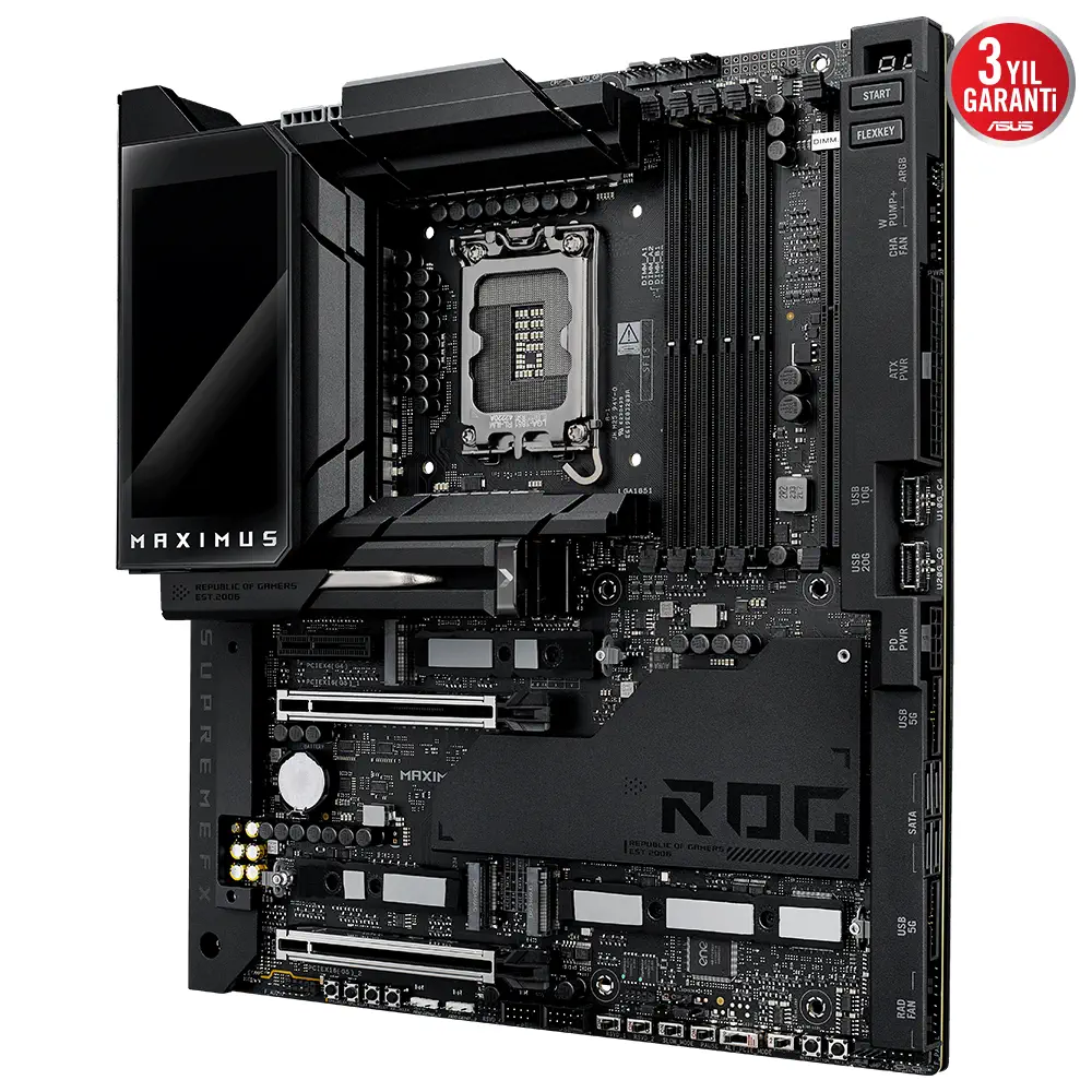 ASUS ROG MAXIMUS Z890 EXTREME Intel LGA1851 Z890 DDR5 8800+MHz(OC) E-ATX Gaming (Oyuncu) Anakart