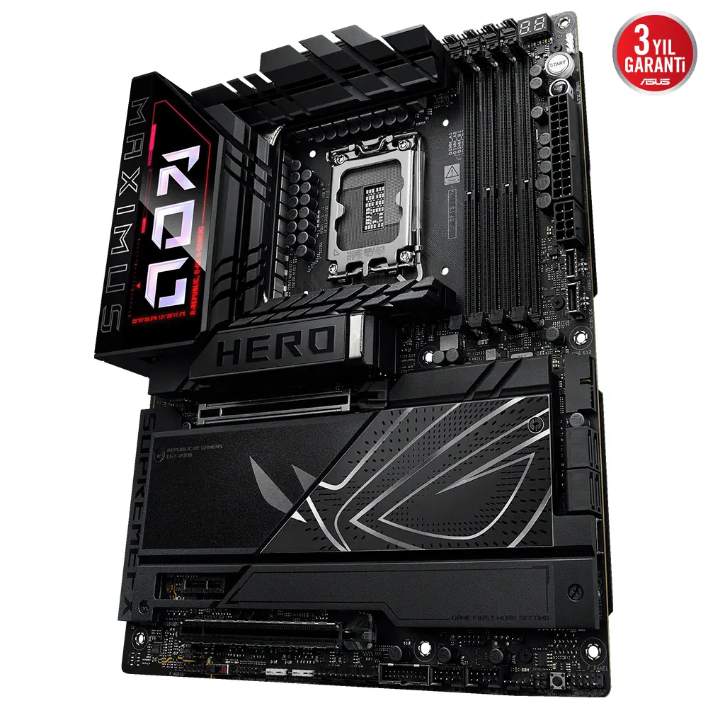 ASUS ROG MAXIMUS Z890 HERO Intel LGA1851 Z890 DDR5 8800+MHz(OC) ATX Gaming (Oyuncu) Anakart