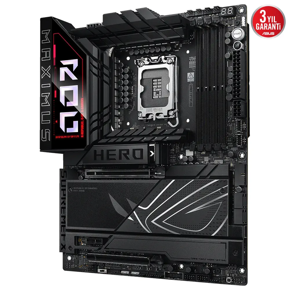 ASUS ROG MAXIMUS Z890 HERO Intel LGA1851 Z890 DDR5 8800+MHz(OC) ATX Gaming (Oyuncu) Anakart