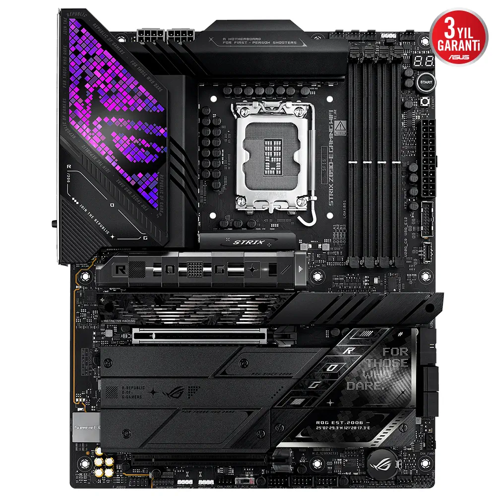 ASUS ROG STRIX Z890-E GAMING WIFI Intel LGA1851 Z890 DDR5 8800+MHz(OC) ATX Gaming (Oyuncu) Anakart