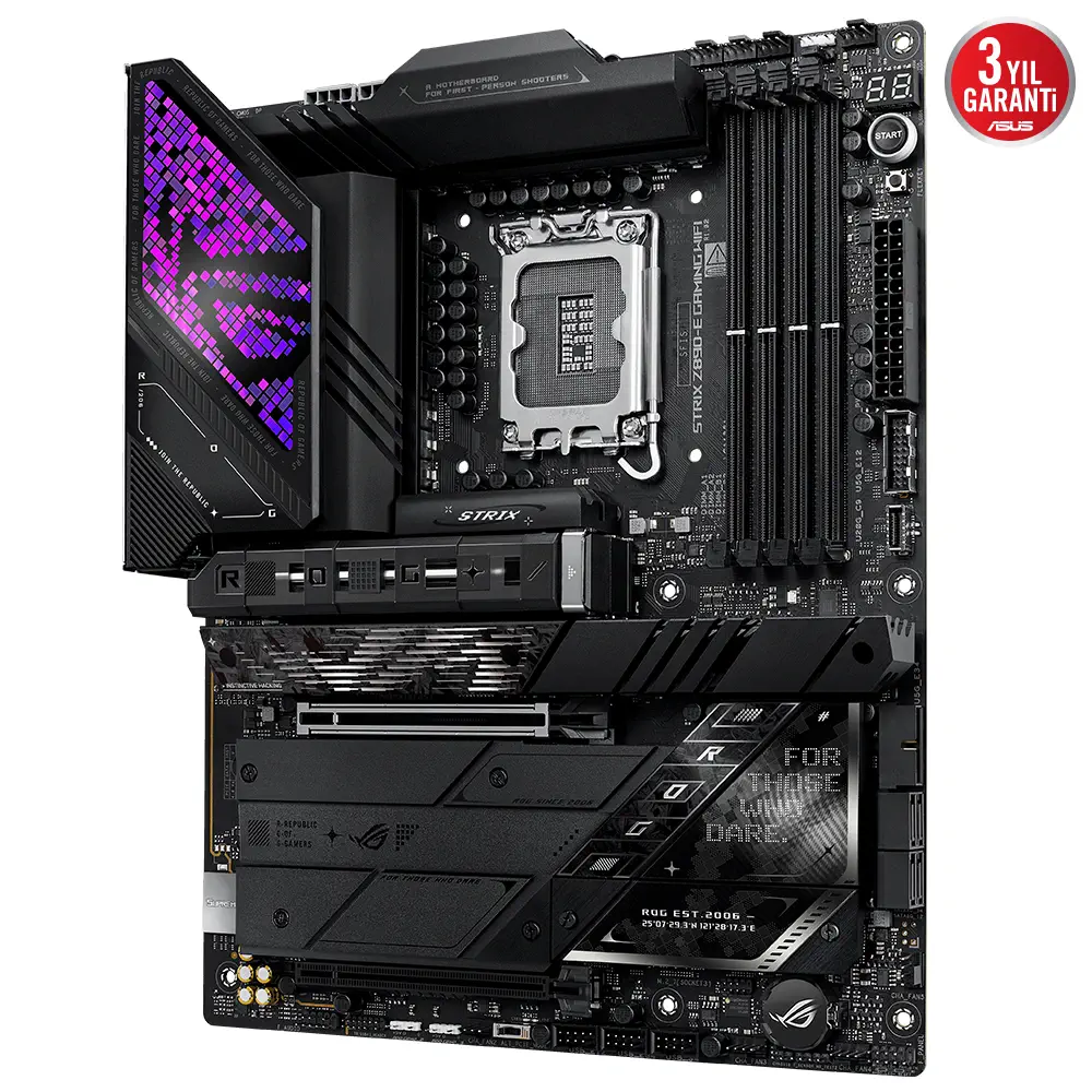 ASUS ROG STRIX Z890-E GAMING WIFI Intel LGA1851 Z890 DDR5 8800+MHz(OC) ATX Gaming (Oyuncu) Anakart