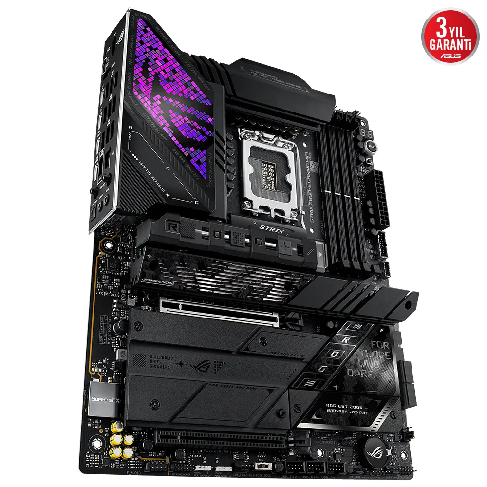 ASUS ROG STRIX Z890-E GAMING WIFI Intel LGA1851 Z890 DDR5 8800+MHz(OC) ATX Gaming (Oyuncu) Anakart