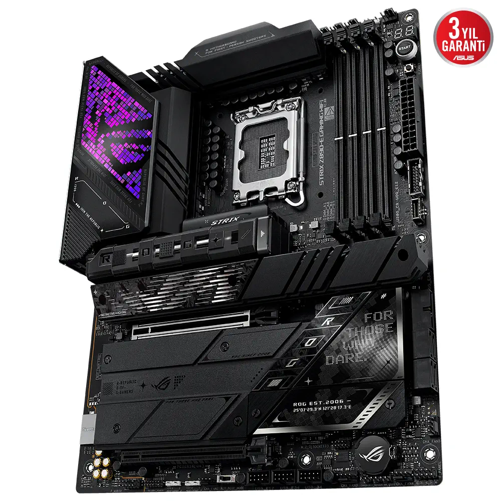 ASUS ROG STRIX Z890-E GAMING WIFI Intel LGA1851 Z890 DDR5 8800+MHz(OC) ATX Gaming (Oyuncu) Anakart