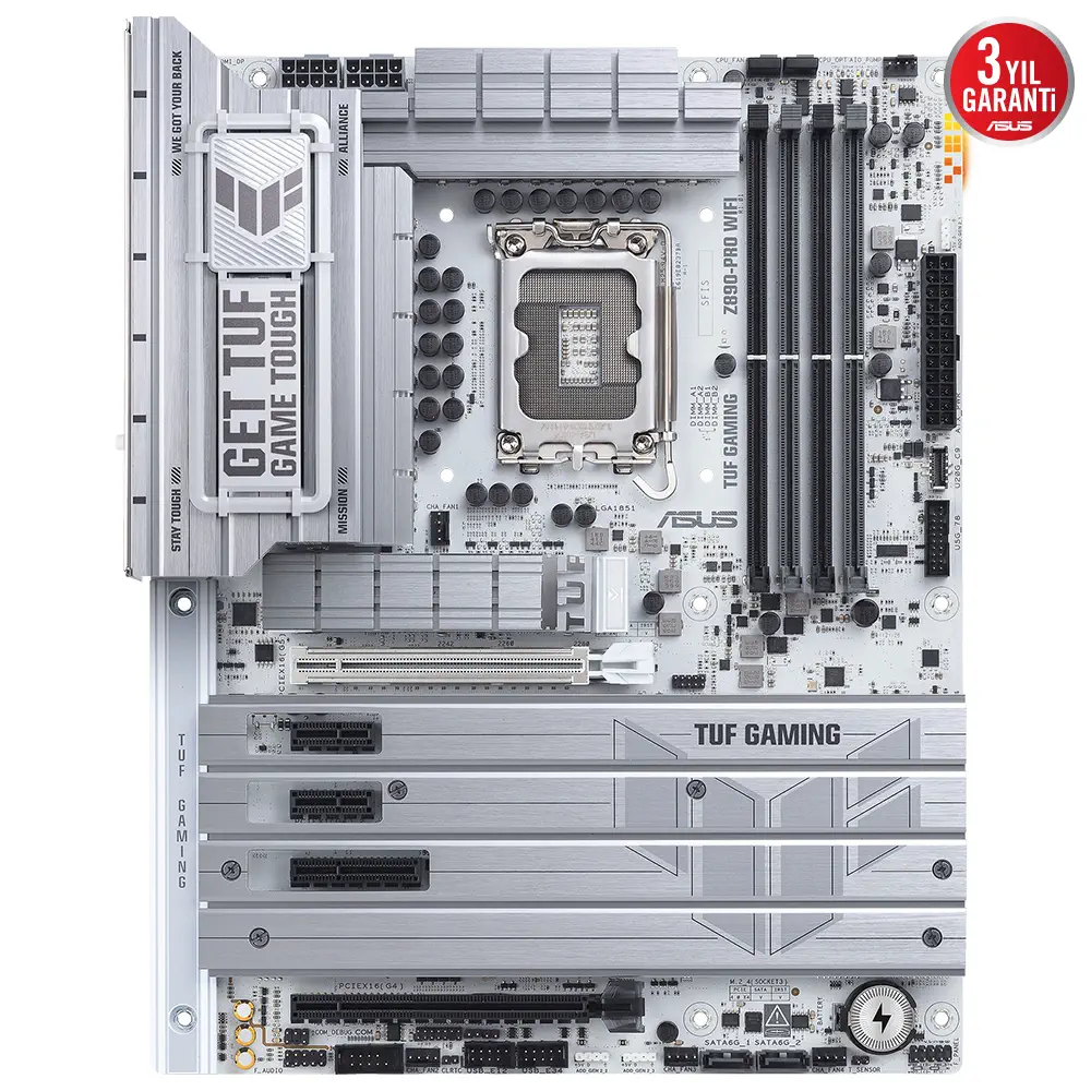 ASUS TUF GAMING Z890-PRO WIFI Intel LGA1851 Z890 DDR5 9066+MHz(OC) ATX Gaming (Oyuncu) Anakart