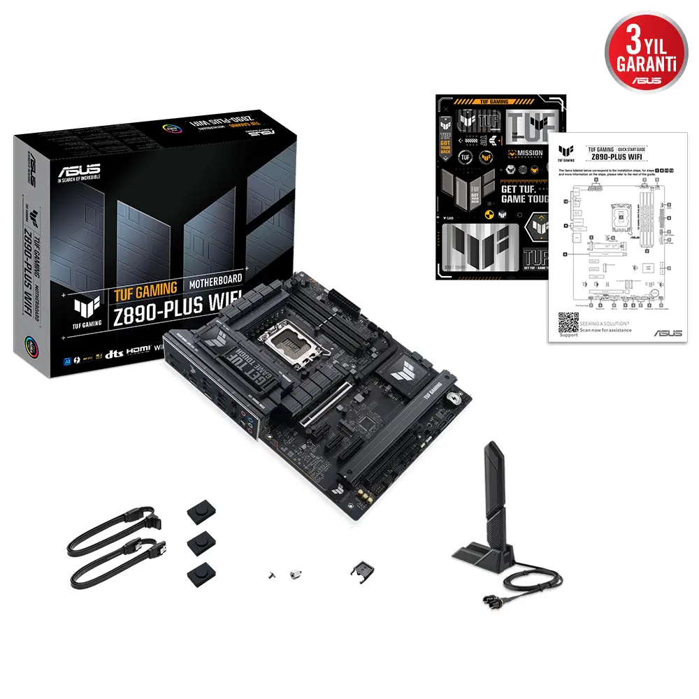 ASUS TUF GAMING Z890-PLUS WIFI Intel LGA1851 Z890 DDR5 9066+MHz(OC) ATX Gaming (Oyuncu) Anakart