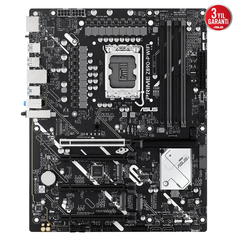 ASUS PRIME Z890-P WIFI Intel LGA1851 Z890 DDR5 8400+MHz(OC) ATX Gaming (Oyuncu) Anakart