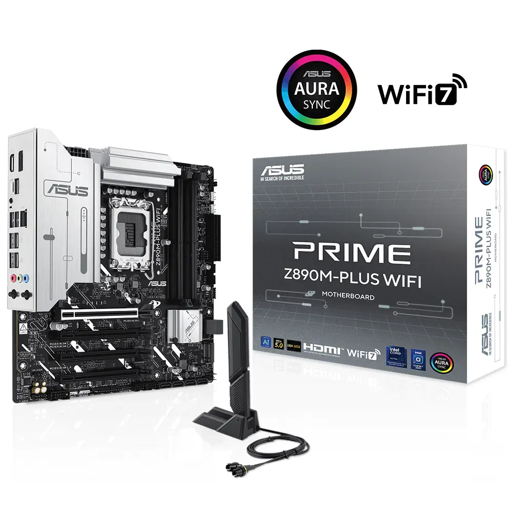 ASUS PRIME Z890M-PLUS WIFI Intel LGA1851 Z890 DDR5 8400+MHz(OC) ATX Gaming (Oyuncu) Anakart