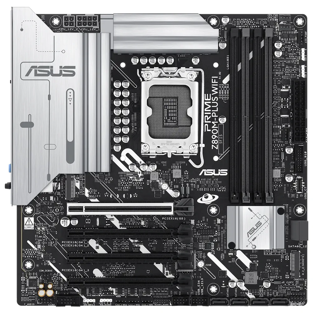 ASUS PRIME Z890M-PLUS WIFI Intel LGA1851 Z890 DDR5 8400+MHz(OC) ATX Gaming (Oyuncu) Anakart