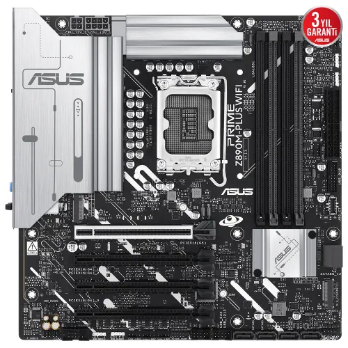 ASUS PRIME Z890M-PLUS WIFI Intel LGA1851 Z890 DDR5 8400+MHz(OC) ATX Gaming (Oyuncu) Anakart