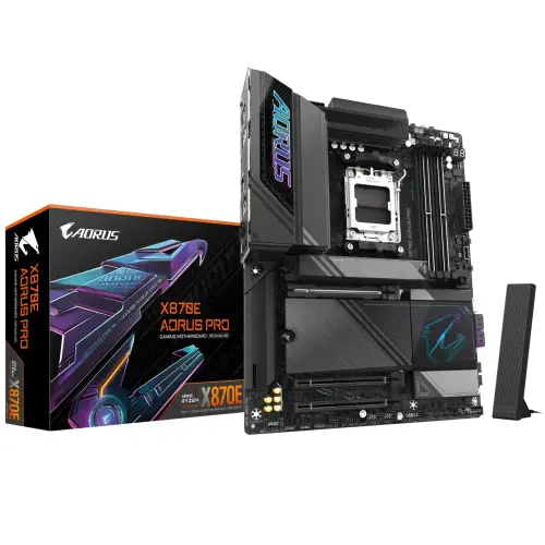 Gigabyte X870E Aorus Pro Soket AM5 DDR5 8200(OC) MHz ATX Gaming (Oyuncu) Anakart