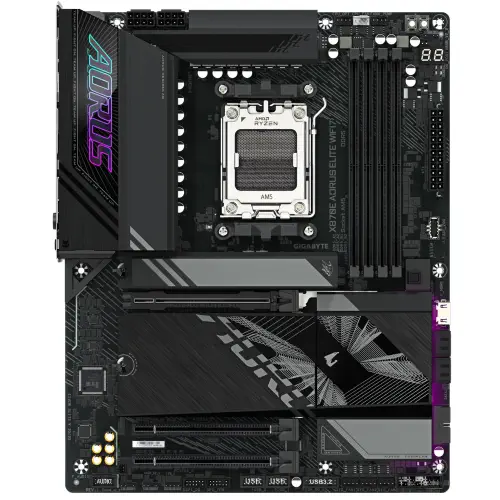 Gigabyte X870E AORUS ELITE WIFI7 Soket AM5 DDR5 8200(OC) ATX Gaming (Oyuncu) Anakart