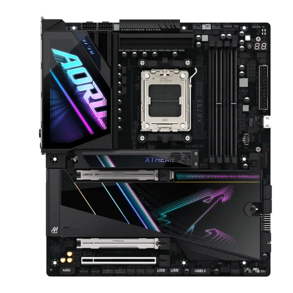 Gigabyte X870E AORUS XTREME AI TOP Soket AM5 DDR5 8800(OC) ATX Gaming (Oyuncu) Anakart