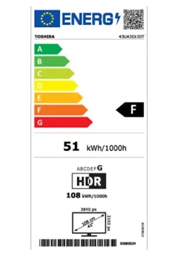 Toshiba 43UA3E63DT 4K Ultra HD 43″ 109 Ekran Uydu Alıcılı Android Smart LED TV