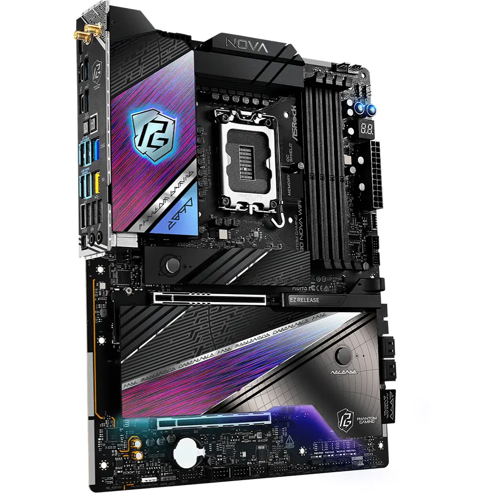 Asrock PHANTOM GAMING Z890 Nova WiFi LGA1851 DDR5  9600MHz+(OC) ATX Gaming (Oyuncu) Anakart