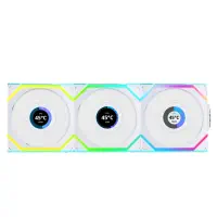 Lian Li UNI FAN REVERSE SL WIRELESS LCD 3x120mm Beyaz Kasa Fanı (G99.12RSLLCD1W3W.00)