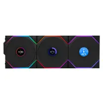 Lian Li UNI FAN REVERSE TL WIRELESS LCD 3x120mm Siyah Kasa Fanı (G99.12RTLLCD1W3B.00)