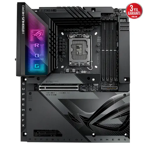 ASUS ROG Maximus Z790 Hero BTF Intel Z790 Soket LGA1700 DDR5 8000(OC)MHz ATX Gaming (Oyuncu) Anakart 