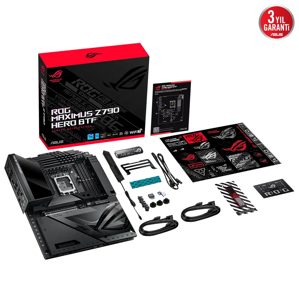 ASUS ROG Maximus Z790 Hero BTF Intel Z790 Soket LGA1700 DDR5 8000(OC)MHz ATX Gaming (Oyuncu) Anakart 