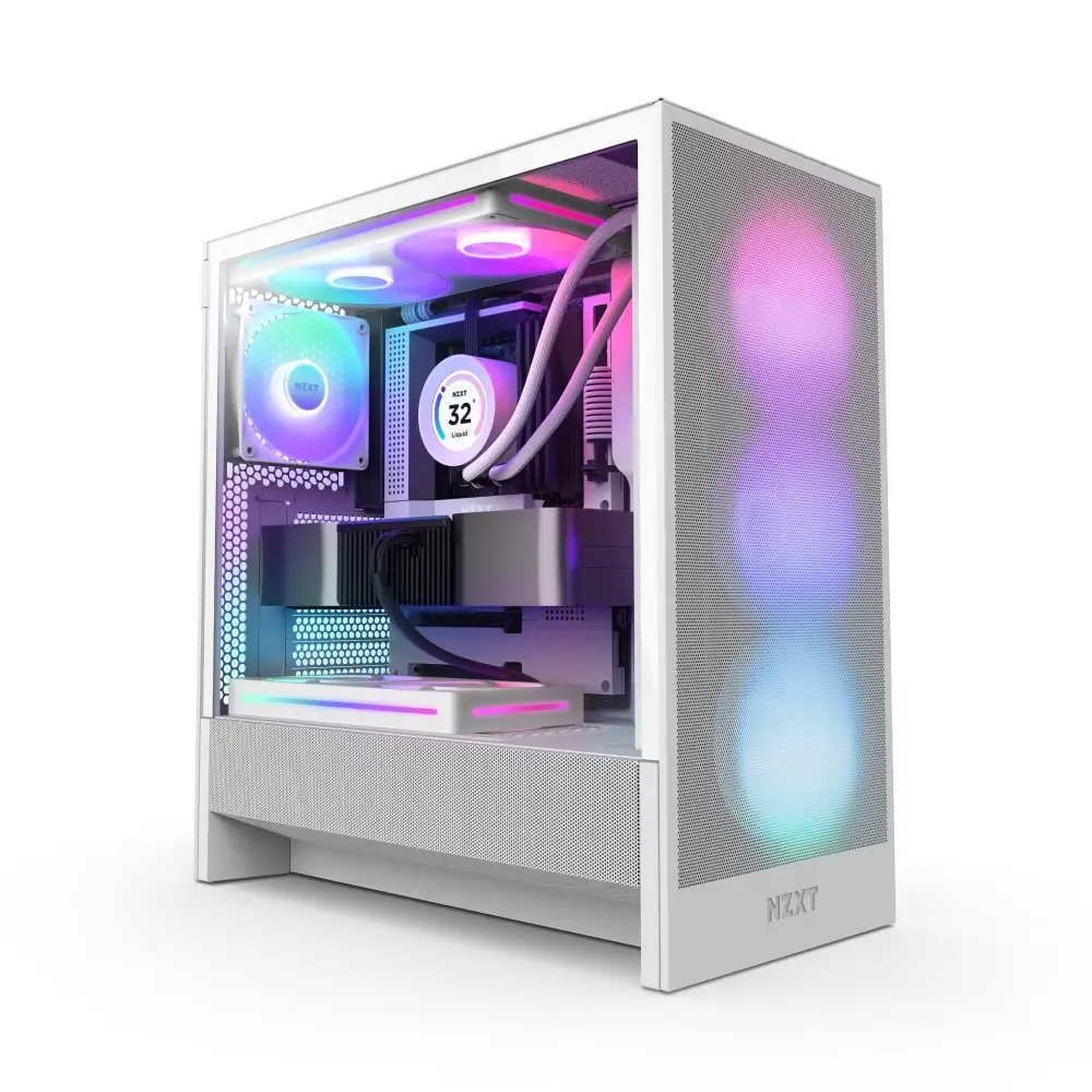 NZXT H Series H5 Flow RGB CC-H52FW-R1 Beyaz ATX Mid Tower Gaming (Oyuncu) Kasa (2024)