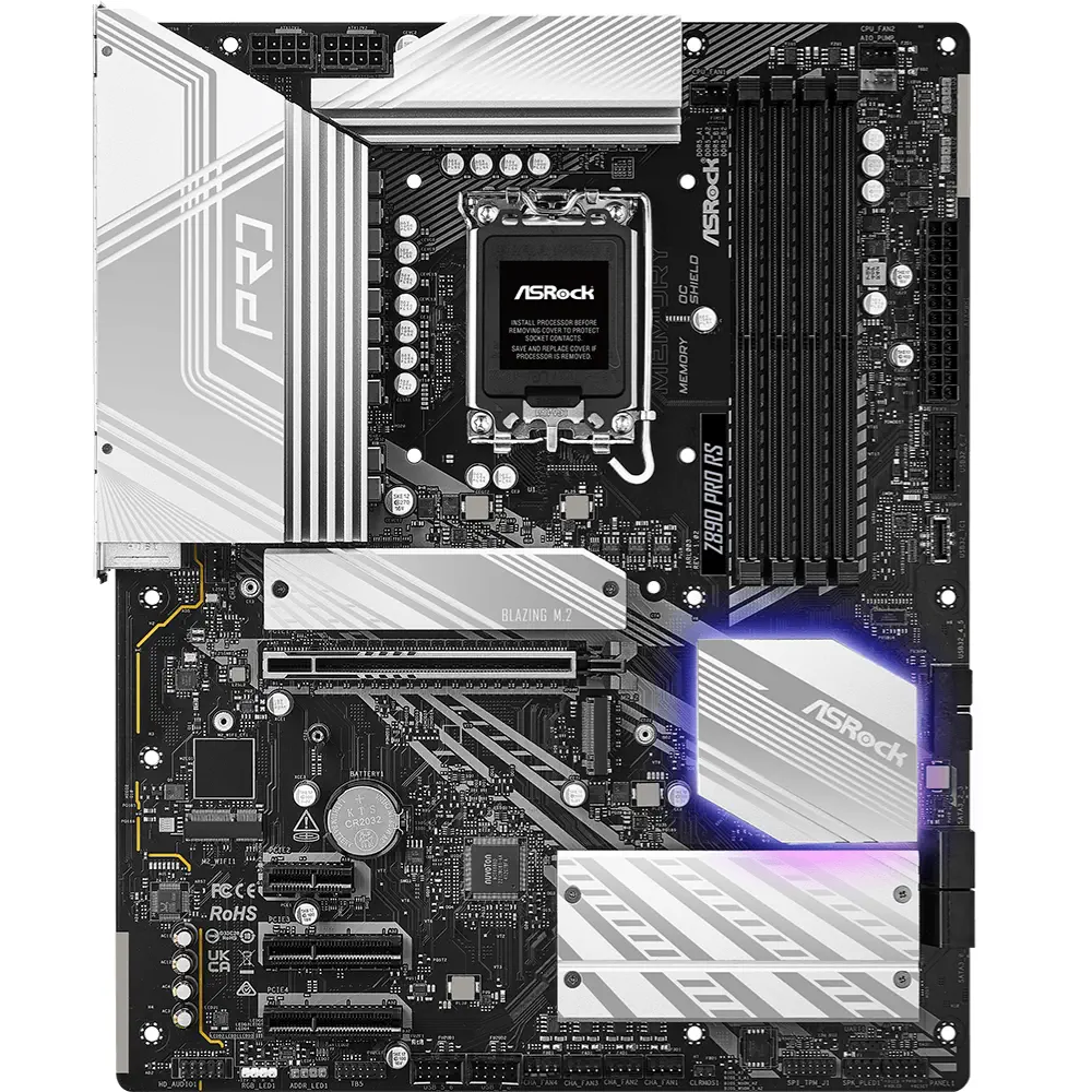 Asrock Z890 Pro RS LGA1851 DDR5 9066MHz+(OC) ATX Gaming (Oyuncu) Anakart