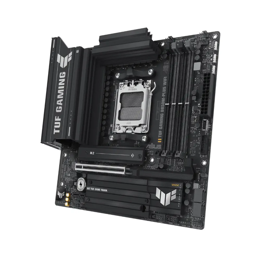 ASUS TUF GAMING B850M-PLUS WIFI AMD B850 Soket AM5 DDR5 8000+(OC)MHz mATX Gaming (Oyuncu) Anakart