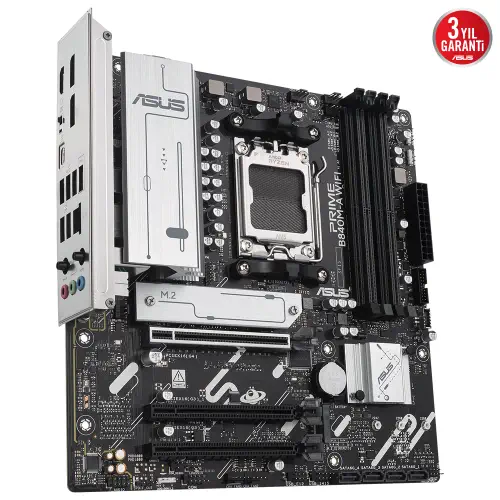 ASUS Prime B840M-A WIFI AMD B840 Soket AM5 DDR5 7600+(OC)MHz mATX Gaming (Oyuncu) Anakart