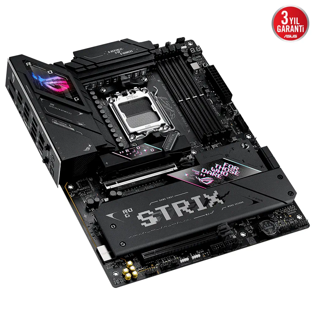 ASUS ROG STRIX B850-E Gaming Wifi AMD B850 Soket AM5 DDR5 8000+(OC)MHz ATX Gaming (Oyuncu) Anakart