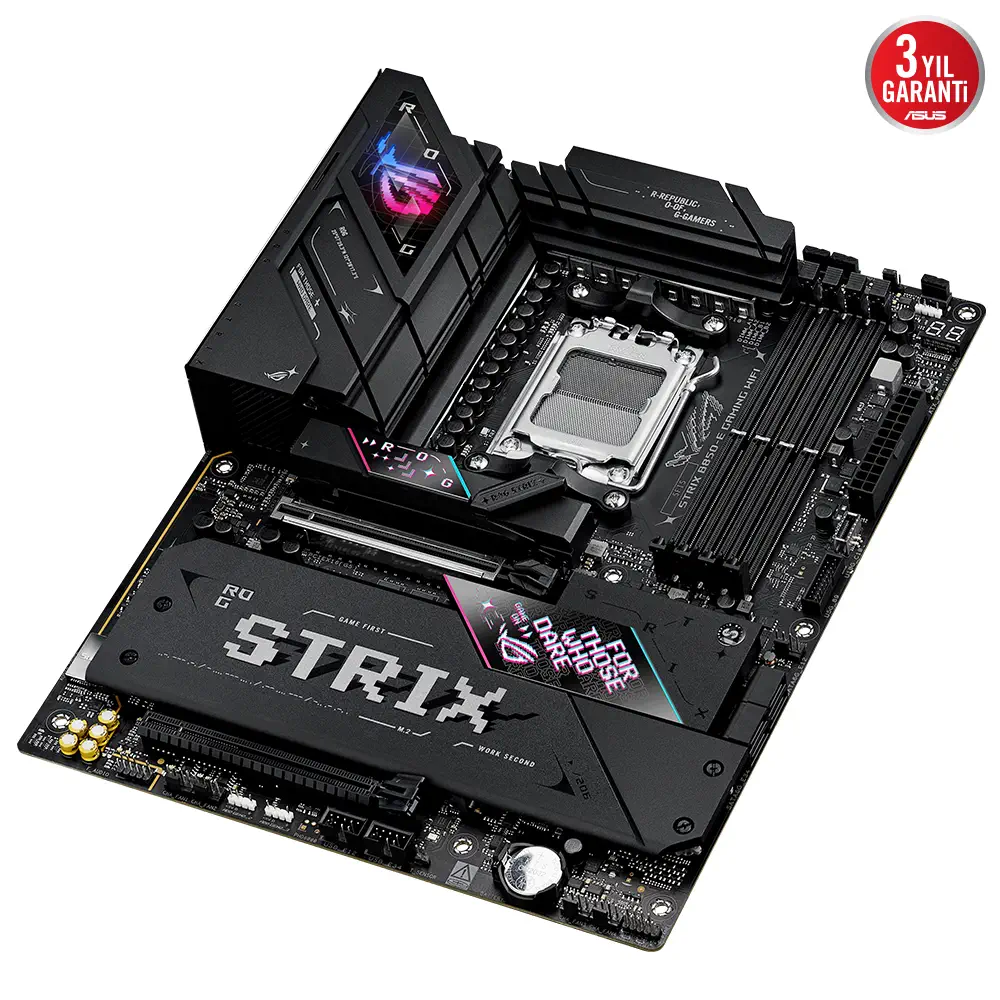 ASUS ROG STRIX B850-E Gaming Wifi AMD B850 Soket AM5 DDR5 8000+(OC)MHz ATX Gaming (Oyuncu) Anakart