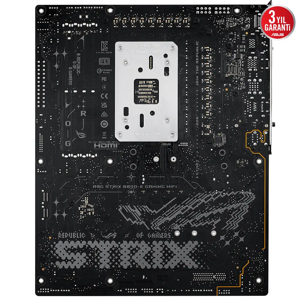 ASUS ROG STRIX B850-E Gaming Wifi AMD B850 Soket AM5 DDR5 8000+(OC)MHz ATX Gaming (Oyuncu) Anakart