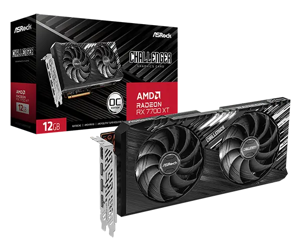 Asrock AMD Radeon RX 7700 XT Challenger 12GB OC GDDR6 192Bit Gaming (Oyuncu) Ekran Kartı