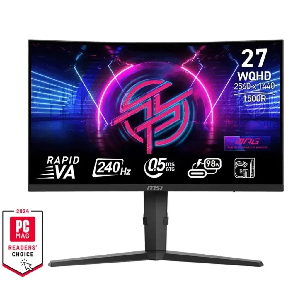 MSI MPG 275CQRXF 27″ 240Hz 0.5ms 2K WQHD FreeSync Premium Rapid VA Curved Gaming (Oyuncu) Monitör