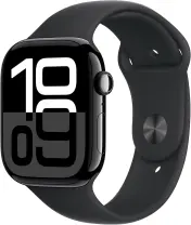 Apple Watch Series 10 GPS 46mm Simsiyah Alüminyum Kasa ve Siyah Spor Kordon Akıllı Saat - M/L -MWWQ3TU/A