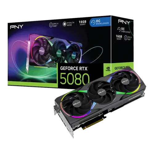 PNY GeForce RTX 5080 ARGB 16GB Overclocked GDDR7 256Bit (VCG508016TFXXPB1-O) Gaming (Oyuncu) Ekran Kartı