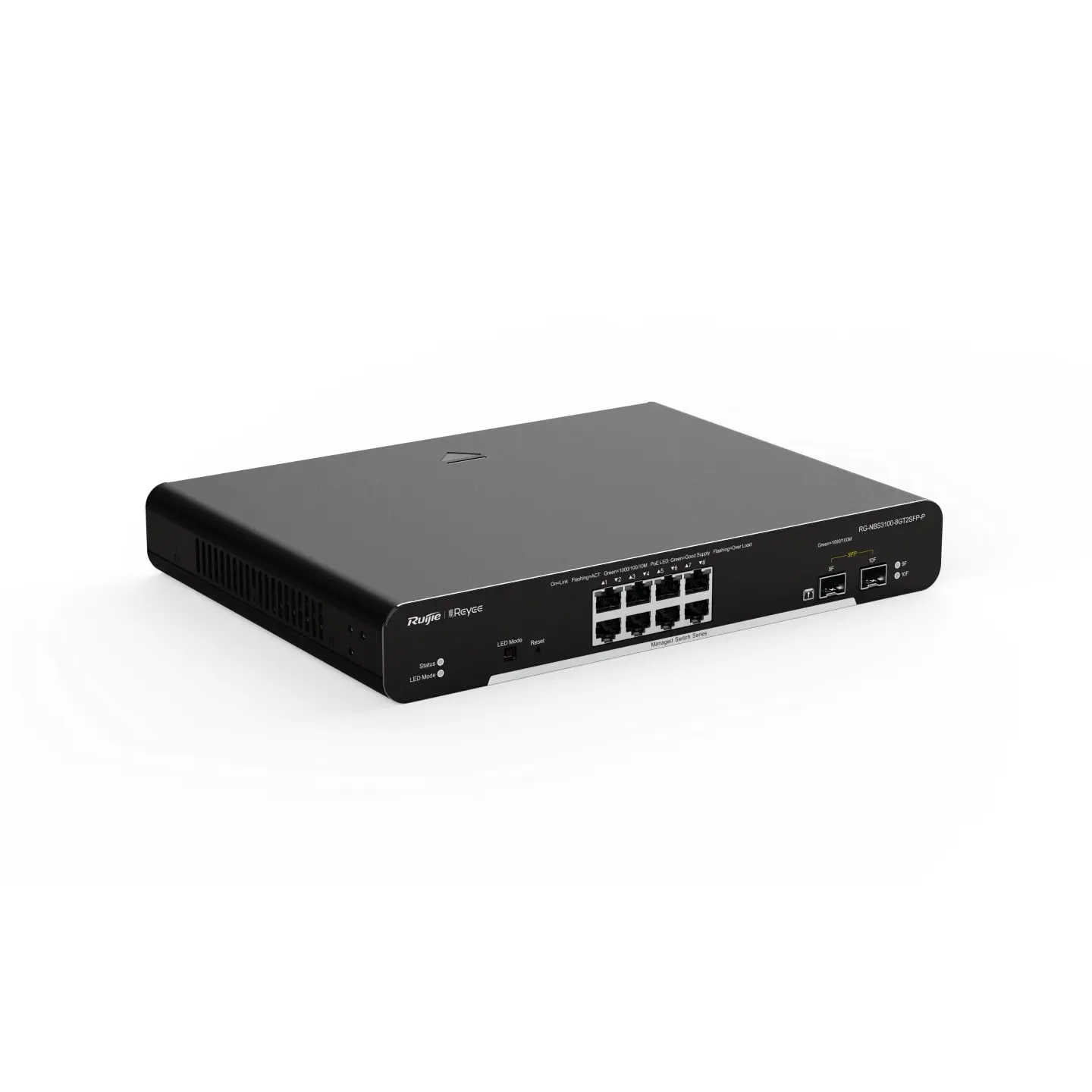 Ruijie Reyee RG-NBS3100-8GT2SFP-P 8XGE-2XGE/SFP 10 Port Gigabit Yönetilebilir PoE Switch