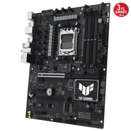 ASUS TUF GAMING B850-PLUS WIFI AMD B850 Soket AM5 DDR5 8000+(OC)MHz ATX Gaming (Oyuncu) Anakart