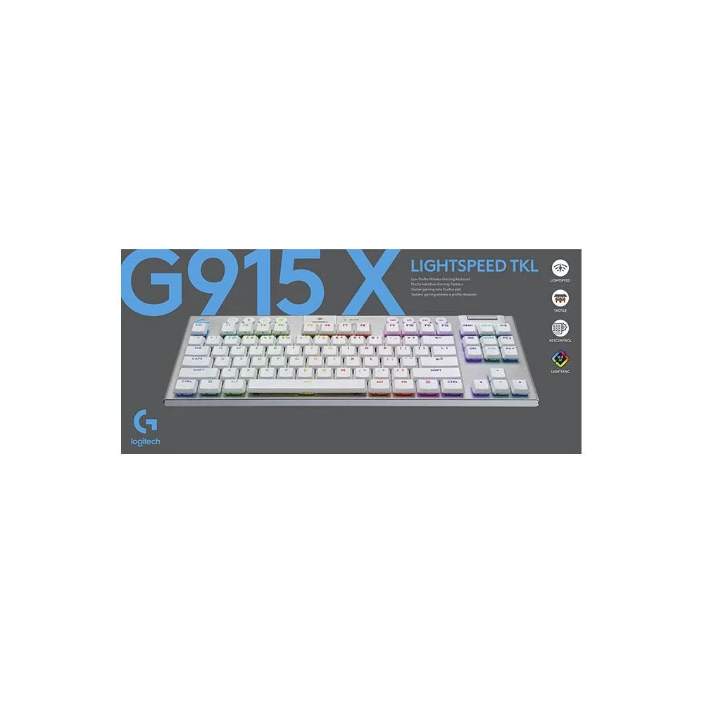 Logitech  G915 X LIGHTSPEED TKL Low-Profile Wireless Beyaz Gaming (Oyuncu) Klavye -  920-012737