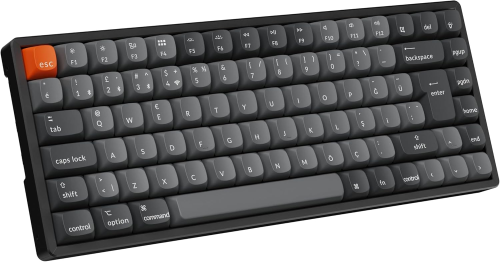 Keychron K2 Max %75 RGB Brown Switch Kablosuz Türkçe Mekanik Karbon Siyah Gaming (Oyuncu) Klavye - K2M-J3-TR