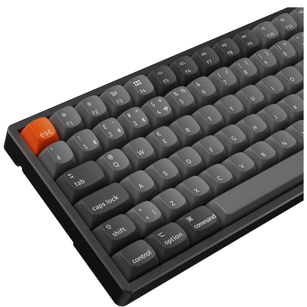 Keychron K2 Max %75 RGB Red Switch Kablosuz Türkçe Mekanik Karbon Siyah Gaming (Oyuncu) Klavye - K2M-J1-TR