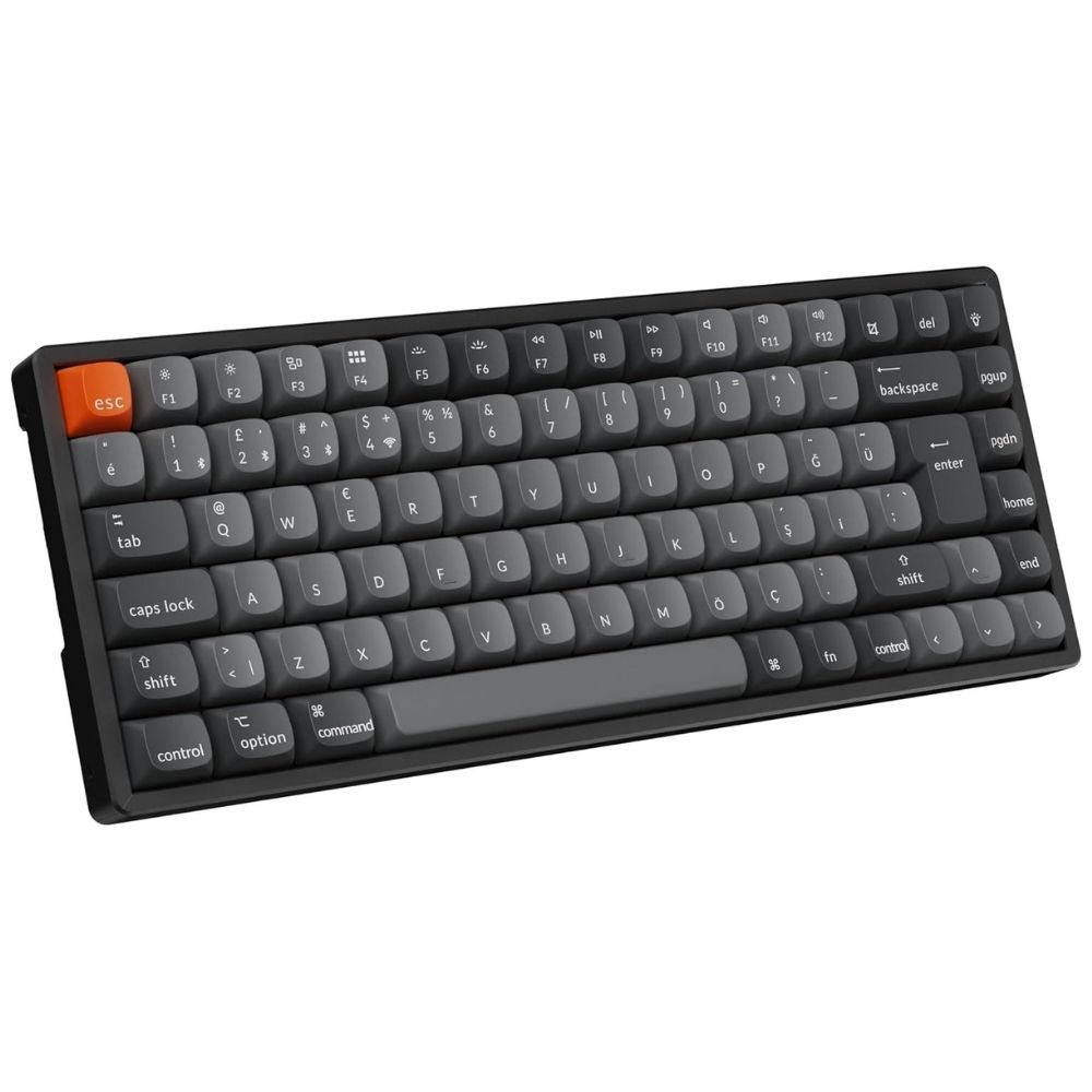 Keychron K2 Max %75 RGB Red Switch Kablosuz Türkçe Mekanik Karbon Siyah Gaming (Oyuncu) Klavye - K2M-J1-TR